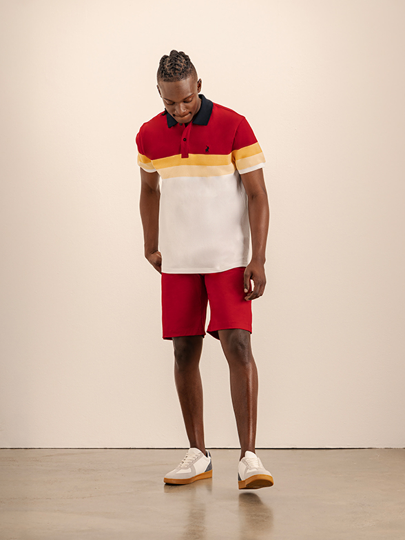 Polo Mens Ombre Stripe Golfer Shirt | Polo SA