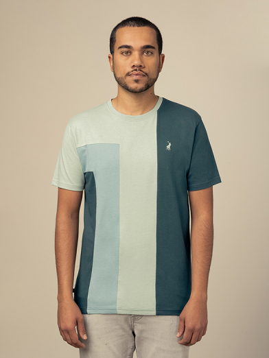 Mens Short Sleeve Colourblock T-Shirt