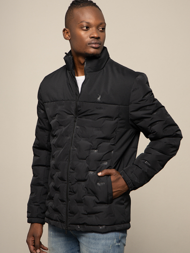 Mens Embossed Puffer Jacket