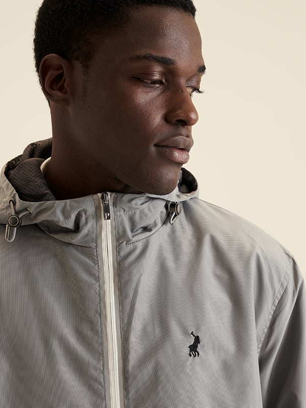 Grey polo clearance jacket