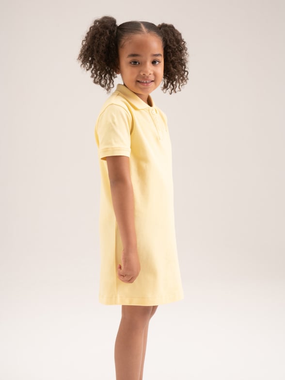 Girls yellow clearance polo dress